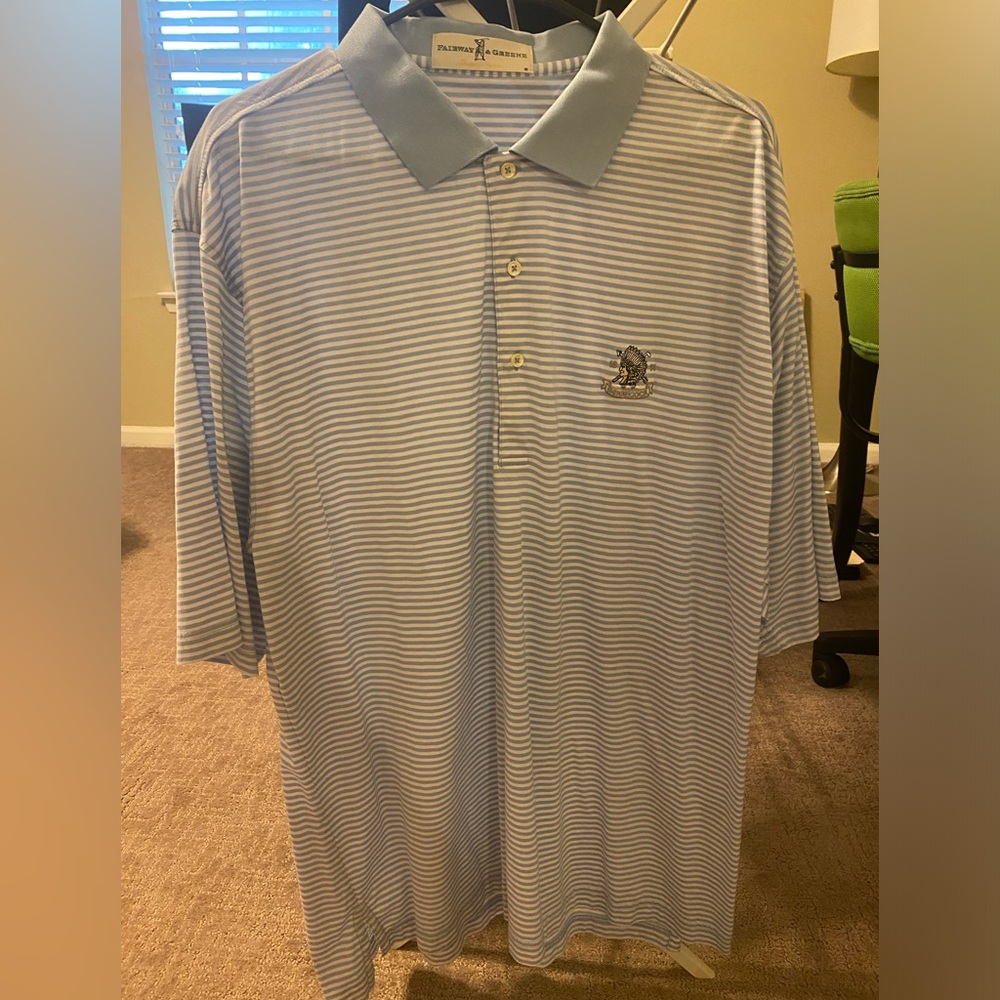 Shinnecock - Fairway & Greene - Blue and White Golf Polo